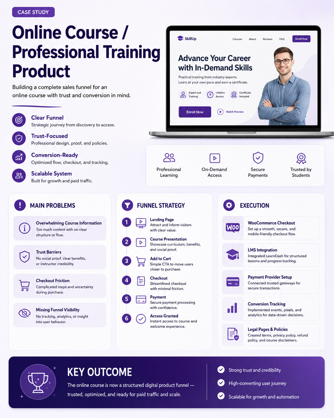 Professional Online Course case study visual